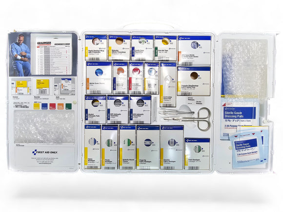Industrial First Aid Kit Osha Standards: Plastic, 50 Person