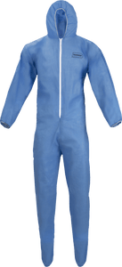 (25/case) Flame Retardant Disposable Coveralls Attached Hood & Elastic Wrists