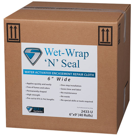Asbestos Abatement Wet Wrap ‘N’ Seal 2432-U 4”x9’ (60 Rolls)