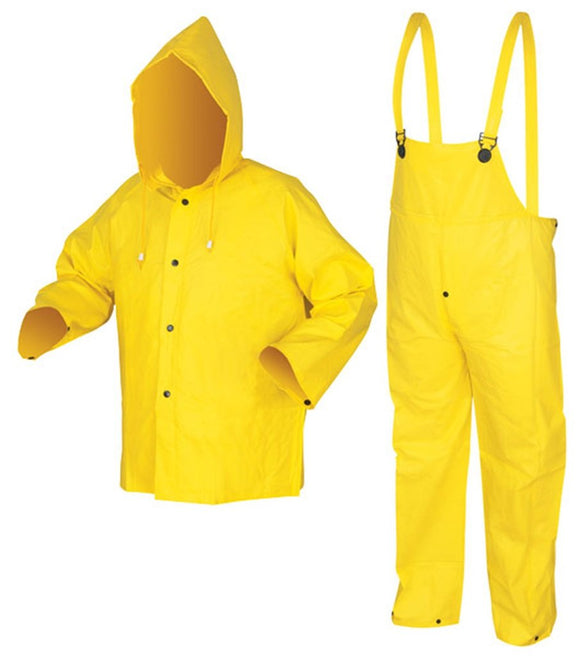 MCR Safety 3003 Wizard Series .28mm PVC / Nylon / PVC Rainwear 3 Piece Suit, Jac