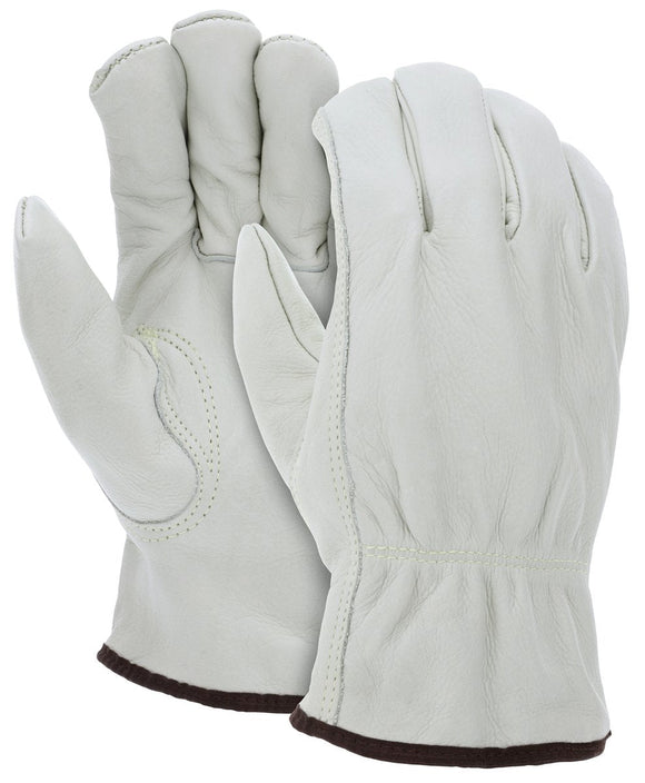 1 Dozen of MCR Safety 32801 Leather Drivers Insulated Work Gloves CV Grade Grain