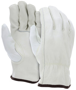 MCR Safety 3313 Leather Drivers Work Gloves Buffalo Grain Leather Keystone Thumb