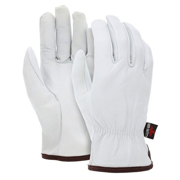 MCR Safety 3601 Leather Drivers Work Gloves Premium Grain Goatskin Leather