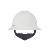 Msa 475369 v-Gard White Full-Brim Hard Hat With Fas-Trac iii Ratchet Suspension