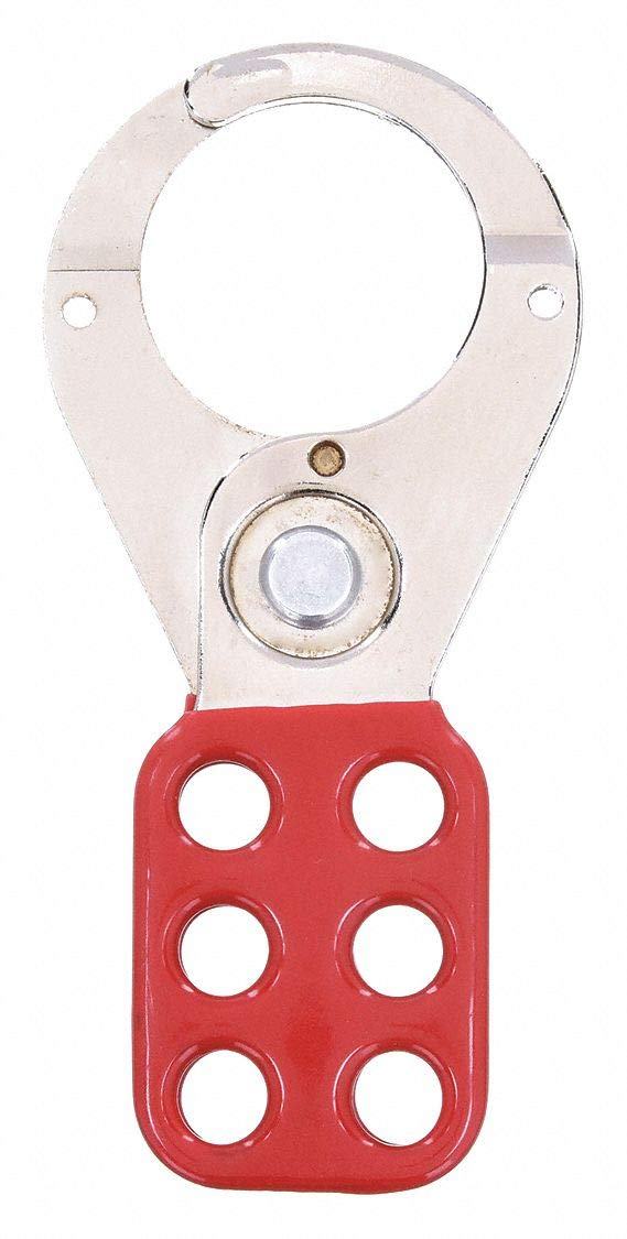 Lockout Hasp, Snap-On, 6 Lock, Red