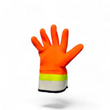 MCR Oil Hauler Double Dipped Pvc Work Gloves Hi-Visibility Orange, 6 Pairs