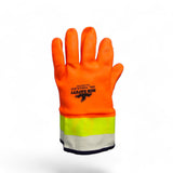 MCR Oil Hauler Double Dipped Pvc Work Gloves Hi-Visibility Orange, 1 Pairs