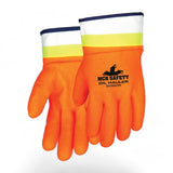 MCR 6410SCHV Oil Hauler Double Dipped Work Gloves Hi-Visibility Orange, 12 Pairs