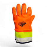 MCR 6410SCHV Oil Hauler Double Dipped Work Gloves Hi-Visibility Orange, 12 Pairs