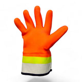 MCR 6410SCHV Oil Hauler Double Dipped Work Gloves Hi-Visibility Orange, 12 Pairs