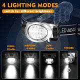 EverBrite 5-Pack LED Headlamp, 4 Lighting Modes, Pivoting Head