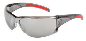 MCR Safety HK117 HK1 Series Gray Safety Glasses with Silver Mirror Lens Soft, Se