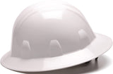 12-Pyramex SL Series Full Brim Hard Hat HP24110 White Full Brim Style 4-Point Ra