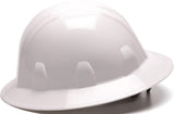 Pyramex SL Series Full Brim Hard Hat HP24110 White Full Brim Style 4-Point Ratch