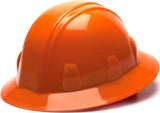 12 - PYRAMEX SL SERIES FULL BRIM HARD HAT HP24140 ORANGE STYLE 4-POINT RATCH