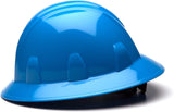 Pyramex SL Series Full Brim Hard Hat HP24162 Light Blue Full Brim Style 4-Point