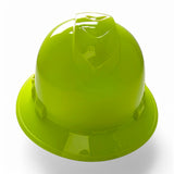 Case of 12 Pyramex HP54131V Ridgeline Full Brim Hard Hat, Vented, Hi-Vis Lime