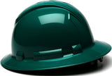 Pyramex Safety RIDGELINE HP54135 Green Full Brim Style 4-Point Standard Ratchet