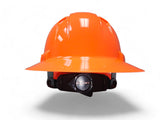 12 Pyramex HP54141V Orange Ridgeline Full Brim Hard Hat, Vented, 4-Point Ratchet