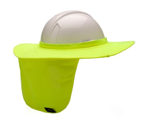 Pyramex Safety HPSHADE30 Hard Hat Shade with Brim, Quilted, One Size, Lime