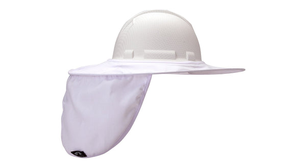 Pyramex Hard Hat Shades HPSHADEC10 White Collapsible Hard Hat Brim with Neck Sha