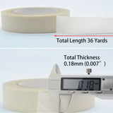 High-Temp Glass Cloth Tape 1.25" x 36 YDS 7 Mils (2 Rolls Pack)
