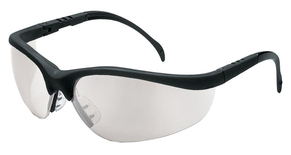 12 Pack of MCR Safety KD119 Klondike KD1 Series Black Safety Glasses with Indoor