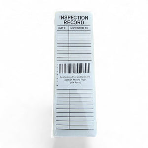 Scaffolding Peel and Stick Inspection Record Tags (25 Pack)