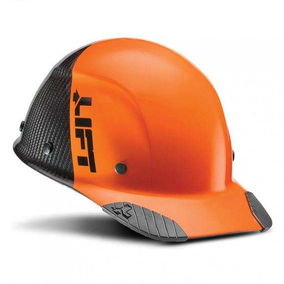 Lift Safety DAX Fifty 50 Hard Hat, Carbon Fiber Cap (Orange/Black) (HDC50C-19OC)