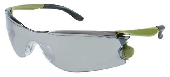 MCR Safety MT127 MT1 Series Safety Glasses with Silver Mirror Lens Green and Bla