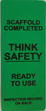 Green Vinyl Scaffolding Tag   (QTY-10 per Pack) READY TO USE