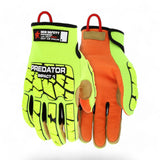 MCR PD4900 Predator Mechanics Gloves Hi-Visibility Cut Resistant Work Gloves