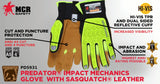 MCR Safety PD5931 Predator® Impact Mechanics Glove Sasquatc Leather Palm