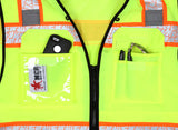 MCR Safety PSURVCL2LS Hi-Visibility Safety Vest, ANSI 107 Type R Class 2 Solid F