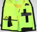 MCR Safety PSURVCL2LS Hi-Visibility Safety Vest, ANSI 107 Type R Class 2 Solid F