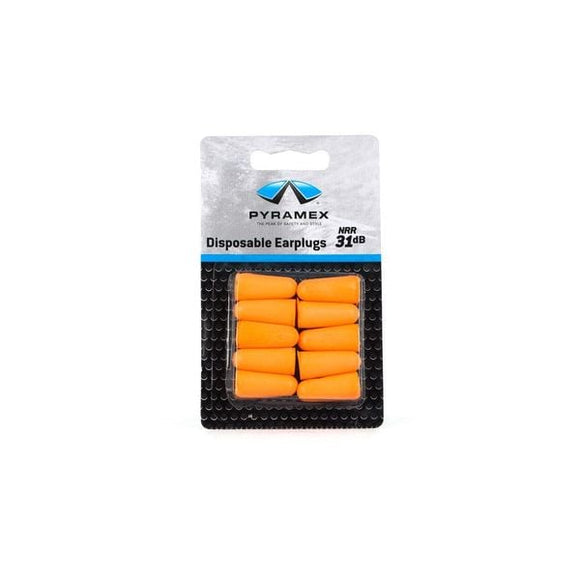 Pyramex Pydp1000  Disposable Uncorded Earplugs, NRR 31DB, Orange