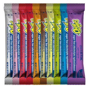 Sqwincher Zero 500 Qwik Stiks Sugar-Free Electrolyte Powdered Mix-10 Flavors