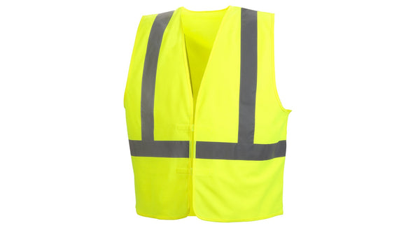 Pyramex RVHL29 SERIES VESTS RVHL2910 Type R - Class 2 Hi-Vis Lime Safety Vest