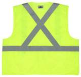 MCR Safety RXCL2ML Hi-Visibility Recycled Safety Vest ANSI 107 Type R, Class 2 M