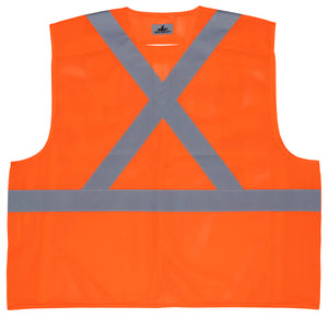 MCR Safety RXCL2MO Hi-Visibility Recycled Safety Vest ANSI 107 Type R, Class 2 M