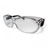 12-Pack Pyramex S3510SJ OTS - Clear Lens Black Frame, Fits over glasses.