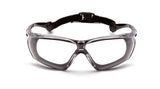 Pyramex CROSSOVR SBG10610DT Clear H2X Anti-Fog Lens with Black and Gray Frame