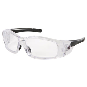 MCR Safety SR140AF Swagger SR1 Series Clear Safety Glasses with Clear Anti-Fog L