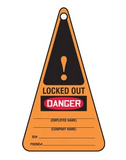Triangle Safety Tag: Locked Out 25/Pack