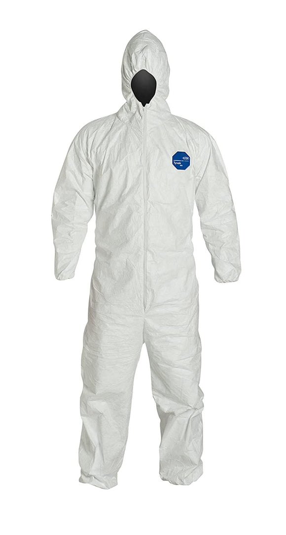 (Case/25) MCR Safety TY127S Dupont Tyvek Coverall, Coverall With Zipper Front, E