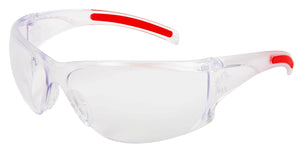 12 Pack of MCR Safety HK110 HK1 Series Clear Safety Glasses with Clear Lens Soft, Secure TPR Nose Piece Non-Slip Soft Temple Inserts