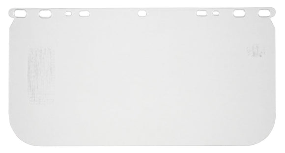 MCR Safety 487400 Face Shield Single Matrix Replacement Window Impact Resistant Polycarbonate Material 8 Inches x 15.5 Inches .040 Inches in Thickness